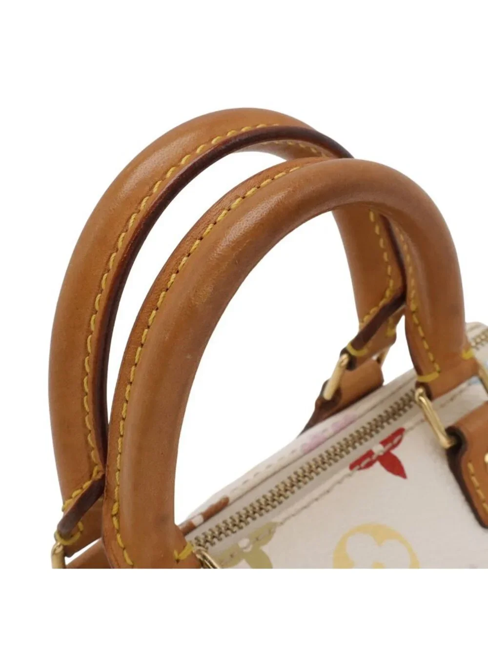 Louis Vuitton Monogram Multicolor Mini Speedy Mini Bag Pouch Blanc White